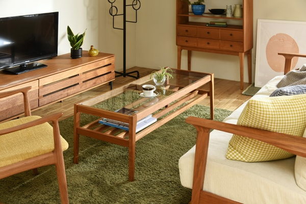 ブラックチェリー材で北欧ヴィンテージのような佇まい5