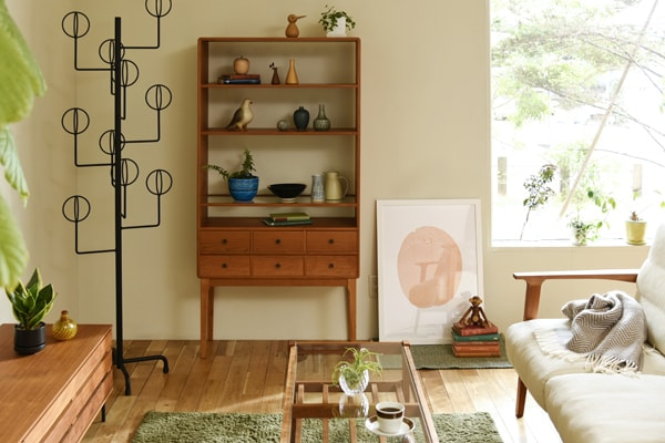 ブラックチェリー材で北欧ヴィンテージのような佇まい6