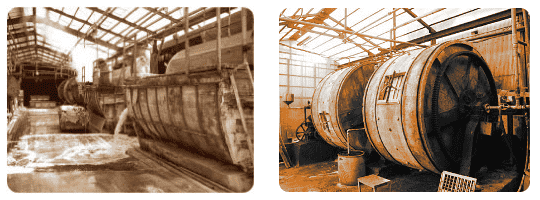 タンニンなめし行程